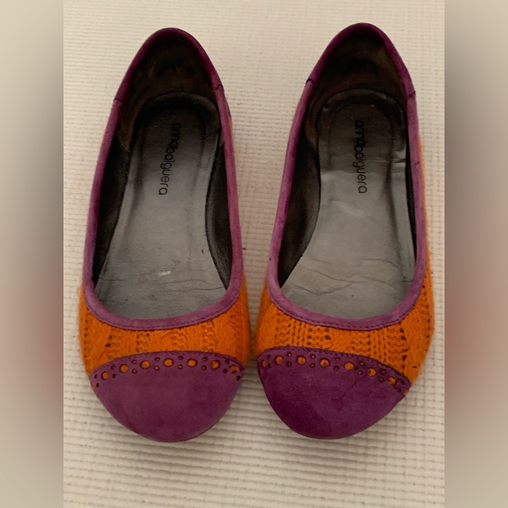 Anthropologie Women's Purple and Orange Flats
